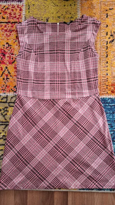 Vestido a cuadros rosado ash - miniatura 1
