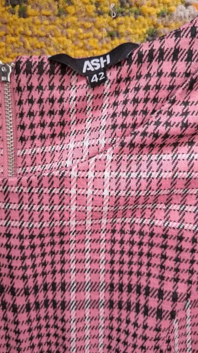 Vestido a cuadros rosado ash - miniatura 2