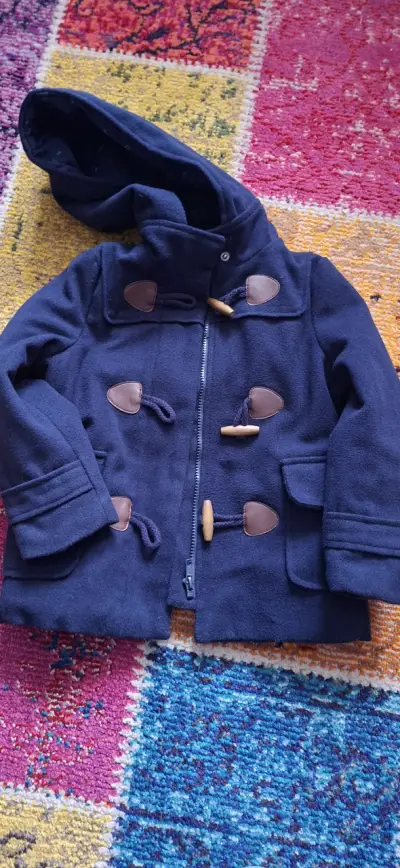 Abrigo azul talla 4 huss puppies - miniatura 1