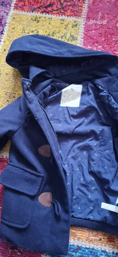 Abrigo azul talla 4 huss puppies - miniatura 3