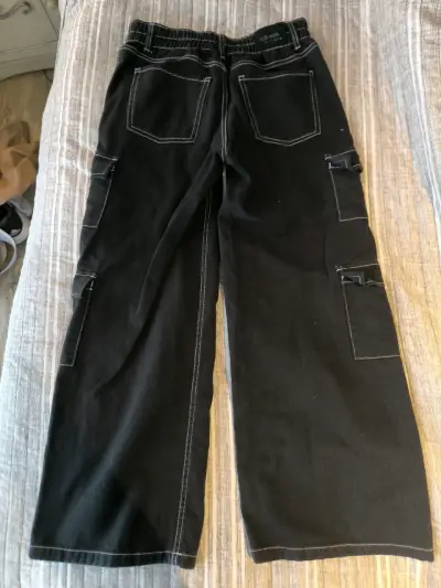 Pantalones cargo negros talla 14 - miniatura 2