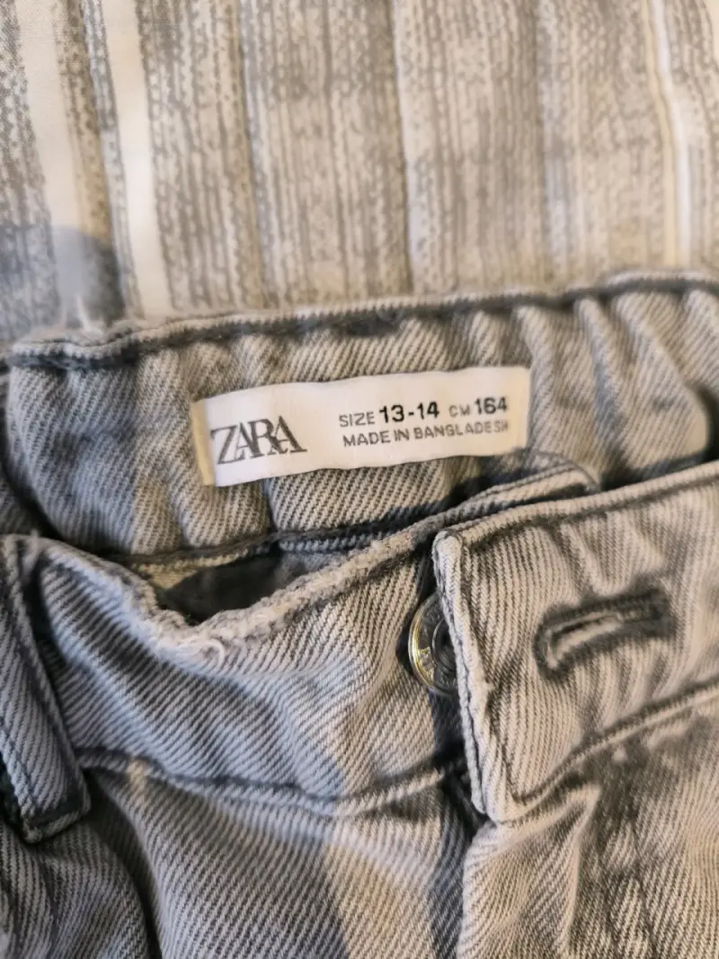 Jeans gris elástico Zara 13-14 - 2