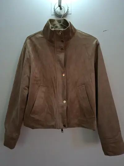 Chaqueta de gamuza marrón Zara - miniatura 1