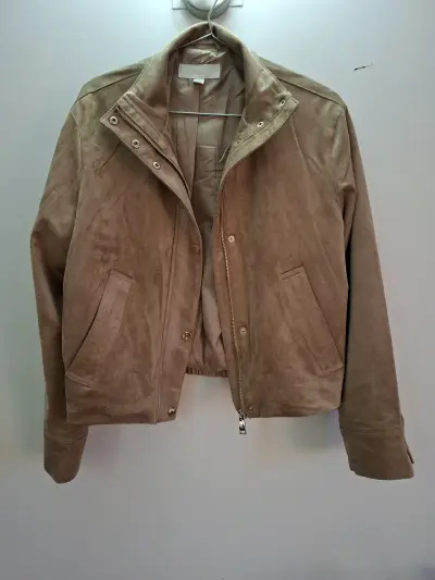 Chaqueta de gamuza marrón Zara - miniatura 2