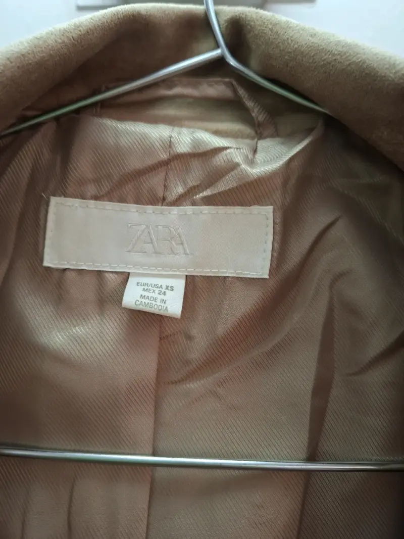 Chaqueta de gamuza marrón Zara - 4