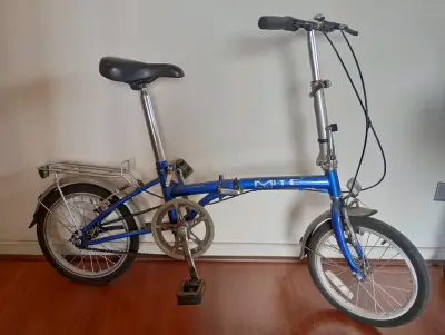 Bicicleta plegable azul Mite - miniatura 1