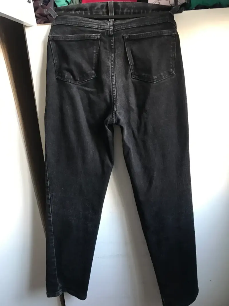 Jeans negros 32/34 rectos estilo clásico - 3