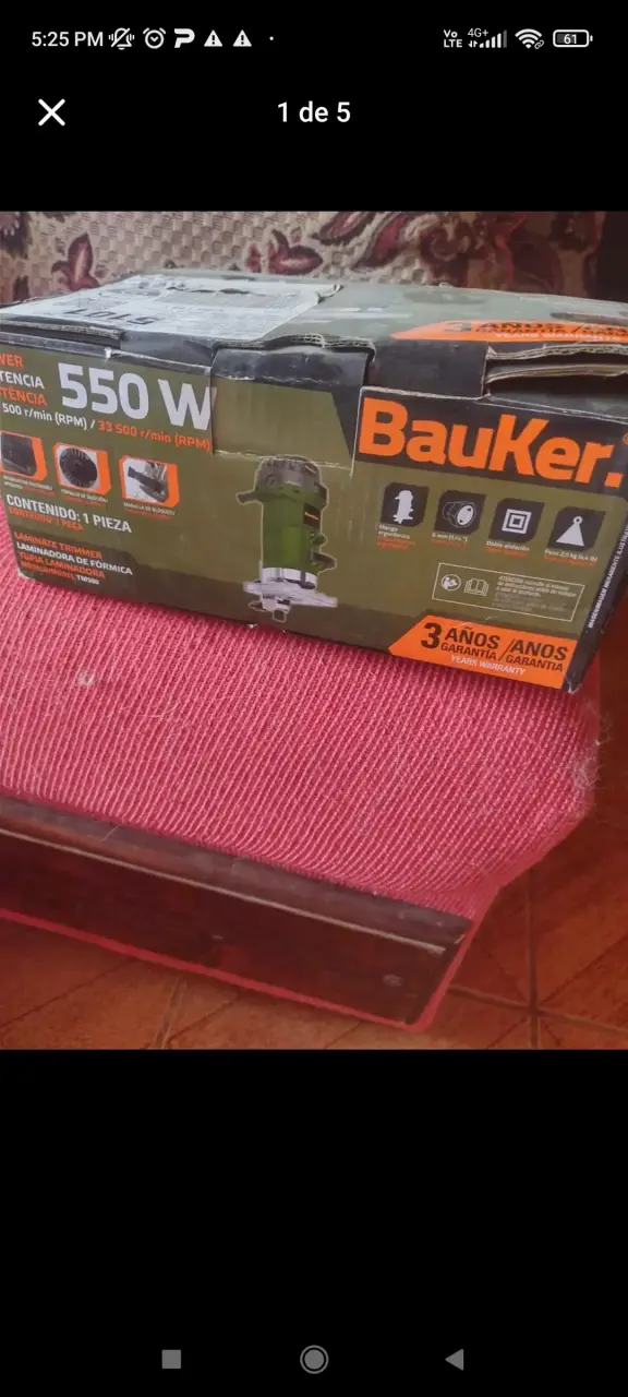 Enrutradora BauKer 550W nueva - 1