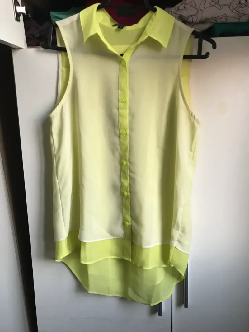 Blusa XS/S sin mangas amarilla - 1