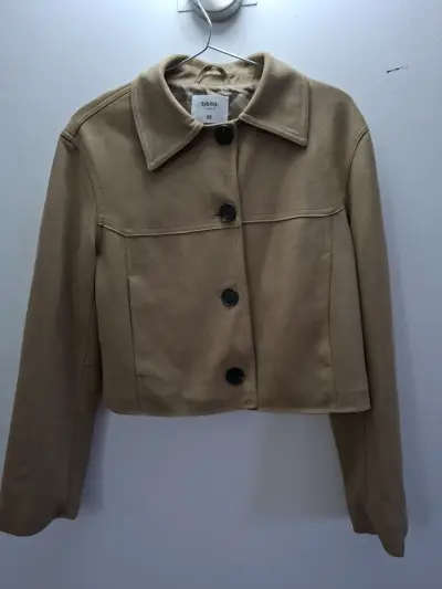 Chaqueta corta beige talla XS - miniatura 1