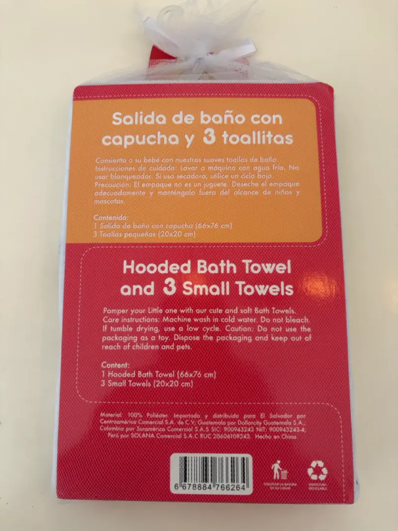 Set baño bebé con capucha - 2