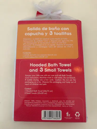 Set baño bebé con capucha - miniatura 2
