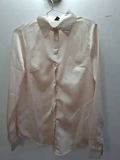 Blusa dorada de seda talla XS - miniatura 1