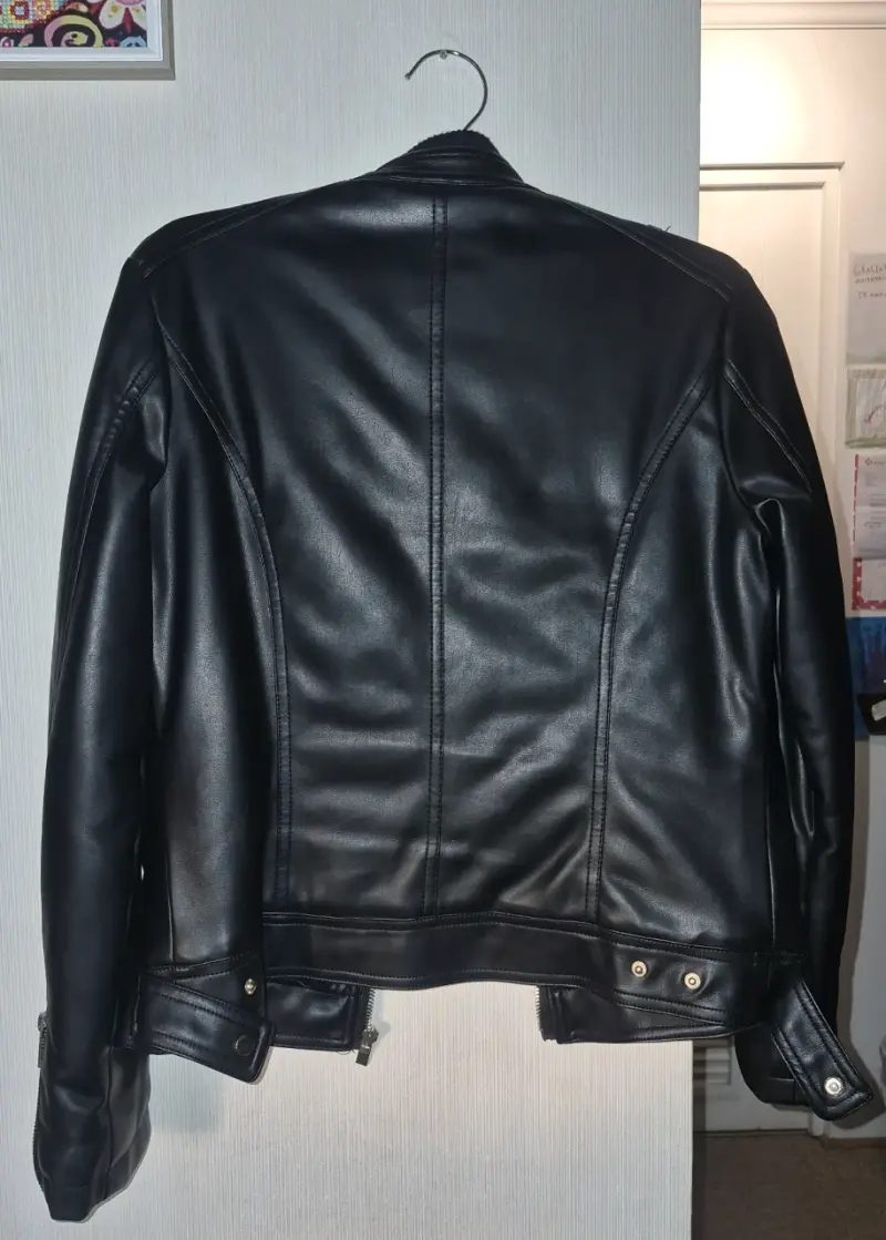 Chaqueta mujer de cuerina negra Evoque talla S - 2