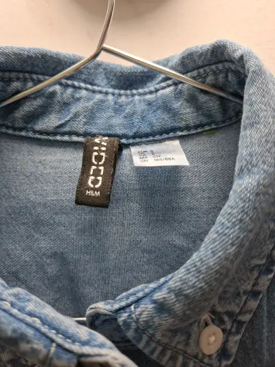 Camisa de mezclilla azul Talla S - miniatura 2