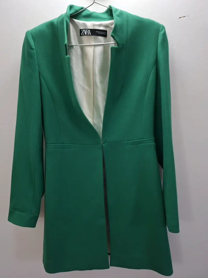 Abrigo verde elegante Zara talla XS - 1