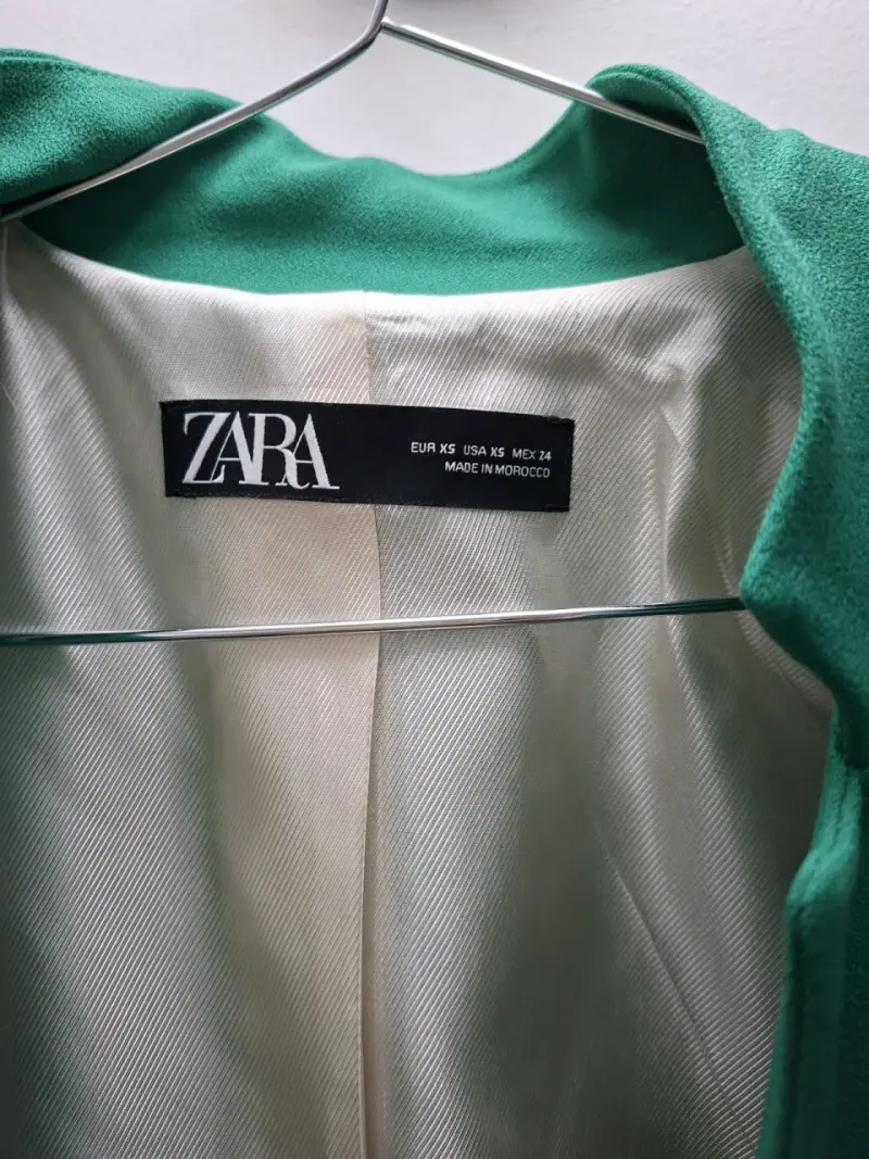 Abrigo verde elegante Zara talla XS - 2