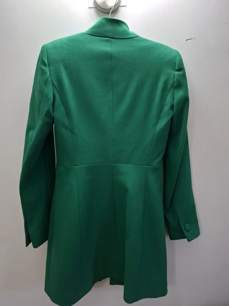 Abrigo verde elegante Zara talla XS - 3