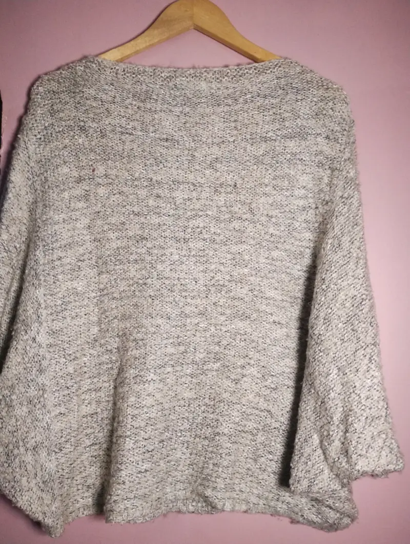 Suéter beige de punto ancho - 5