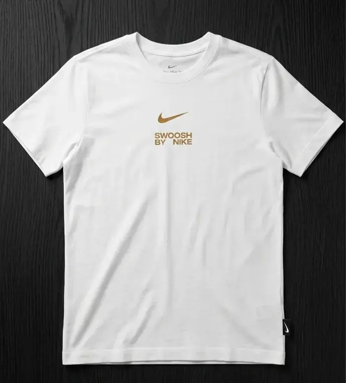 Polera blanca Nike Swoosh - 1