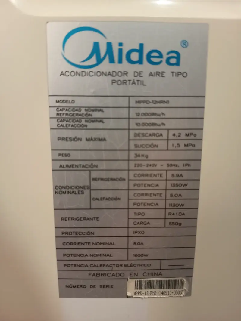 Aire acondicionado portátil Midea leer descripción - 2