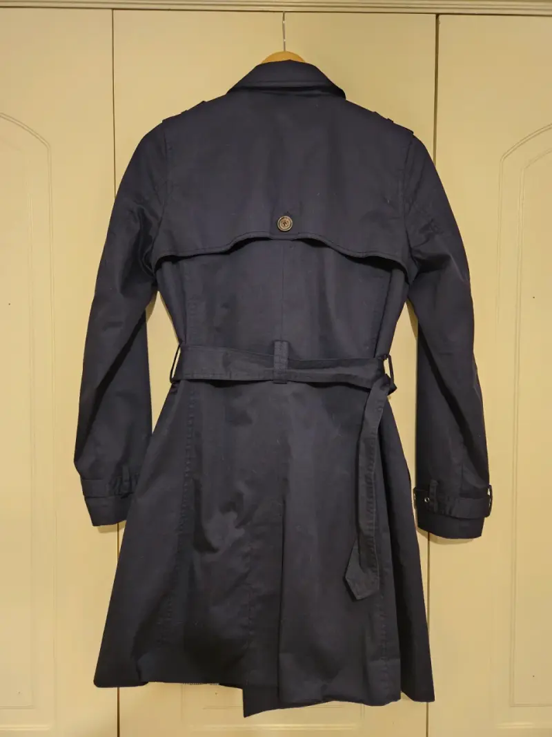 Chaqueta estilo impermeable azul mujer - 2