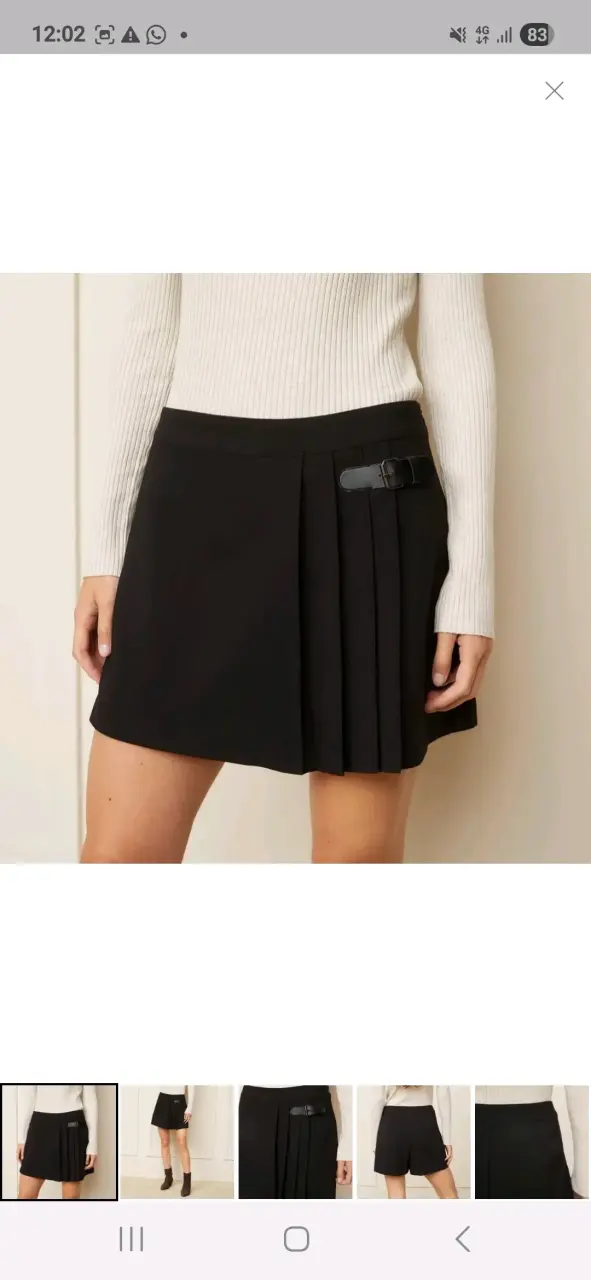 Falda short negra elegante - 1
