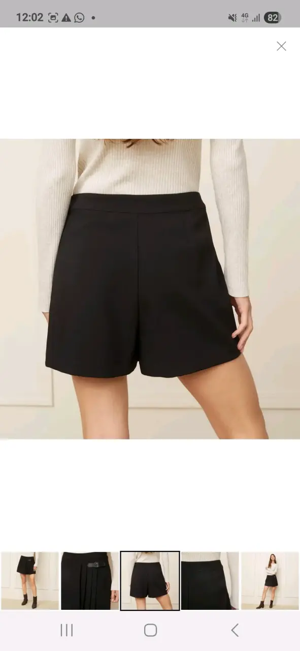 Falda short negra elegante - 2