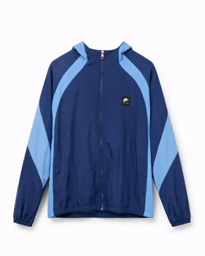 Cortaviento azul nike air con capucha - miniatura 1