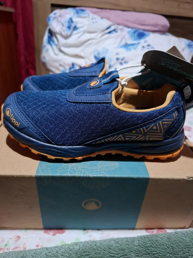 Zapatillas niño azul naranjo - 2