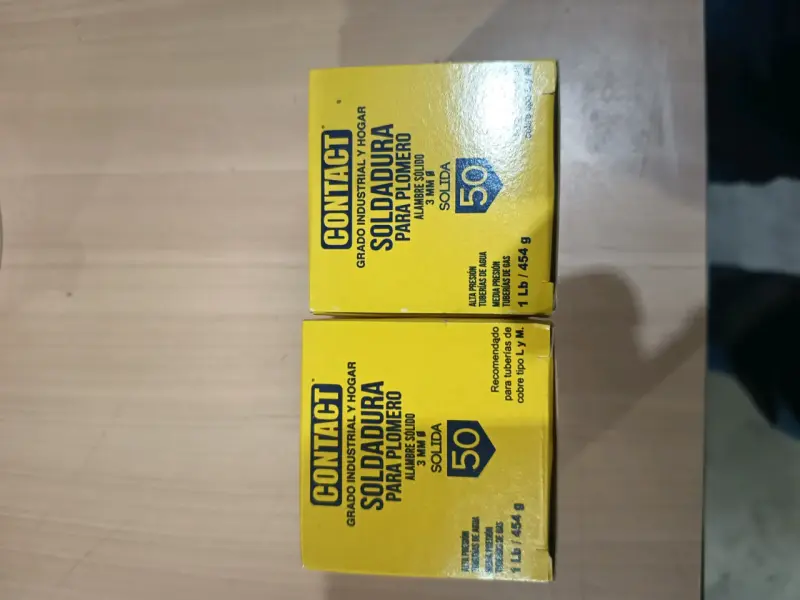 Soldadura Contact 50% para plomería - 1