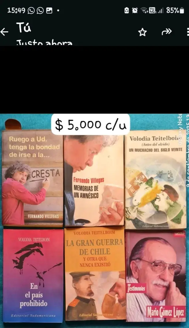 Lote de libros variados por unidad 5.000 10.000 c/