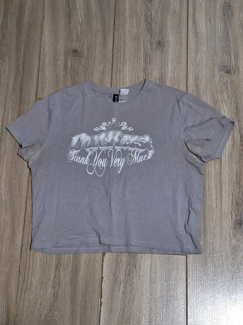 Crop Top gris H&M