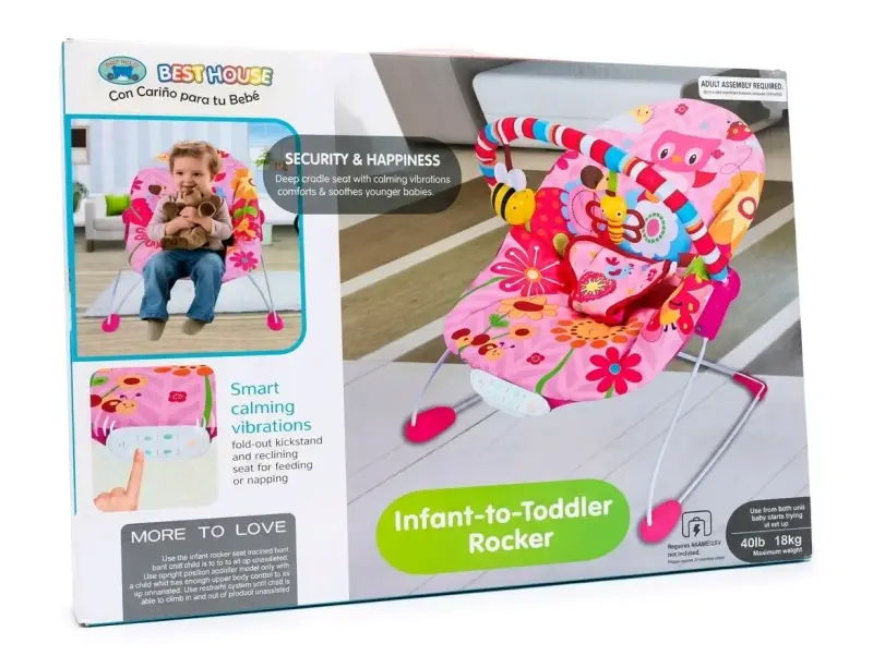 Silla mecedora para bebé estampada - 2