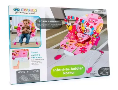 Silla mecedora para bebé estampada - miniatura 2