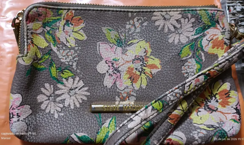Cartera de mano con flores - 2