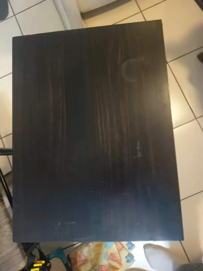 Velador negra de madera - 1