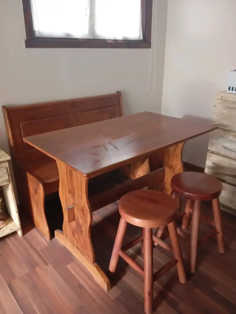 Juego de comedor de madera - 2