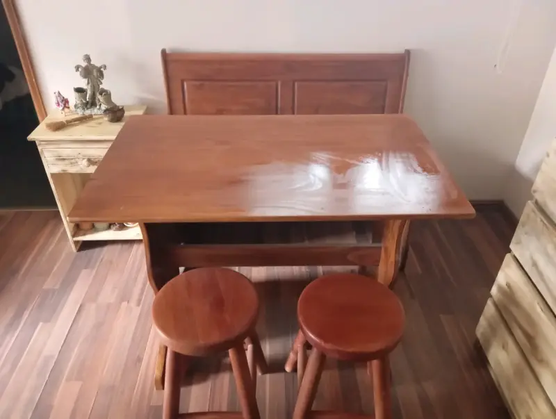 Juego de comedor de madera - 3