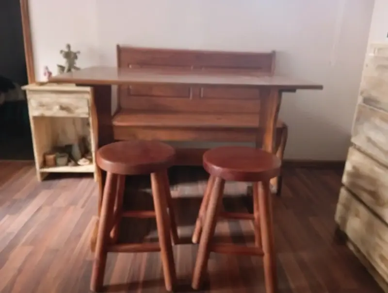 Juego de comedor de madera - 5