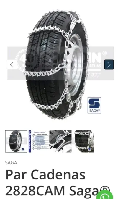 Cadenas para nieve Saga 2828CAM - miniatura 1