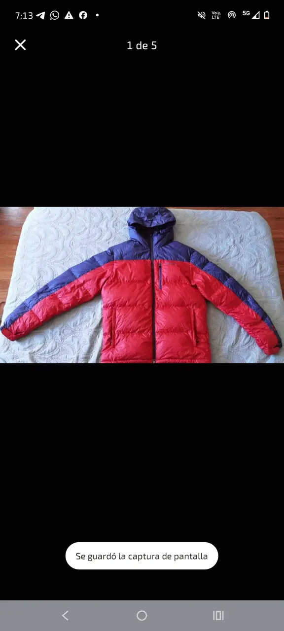 Chaqueta roja y azul con capucha marmot - 1