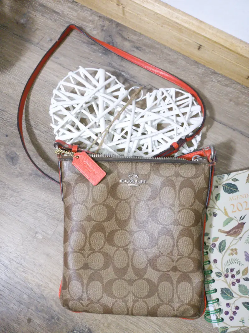Cartera Coach beige con logo - 4