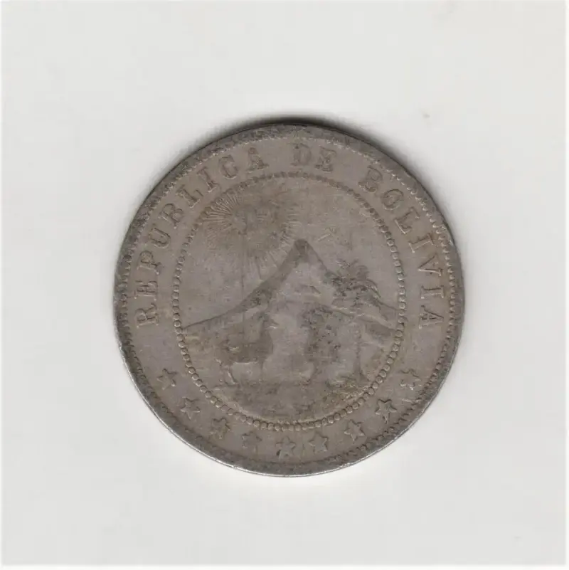 Moneda Bolivia 10 Centavos 1897 - 2