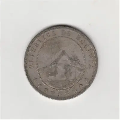 Moneda Bolivia 10 Centavos 1897 - miniatura 2