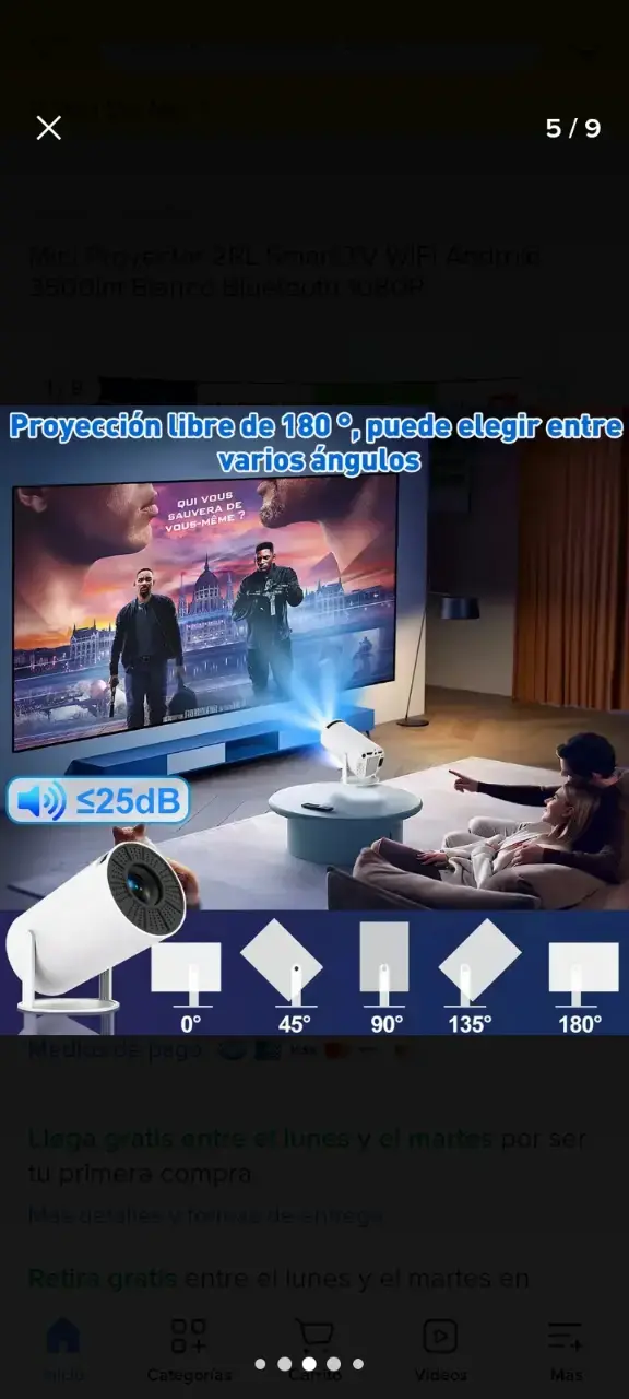 Proyector compacto con control remoto - 3
