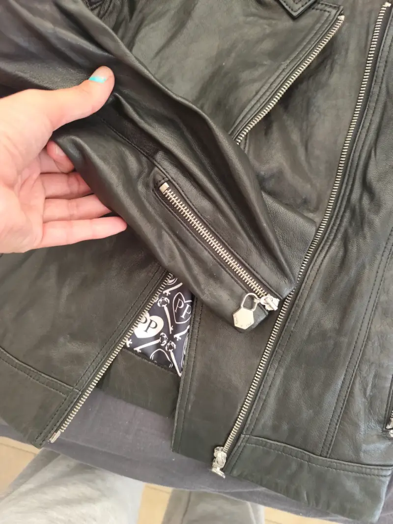 Chaqueta de cuero negro - 2