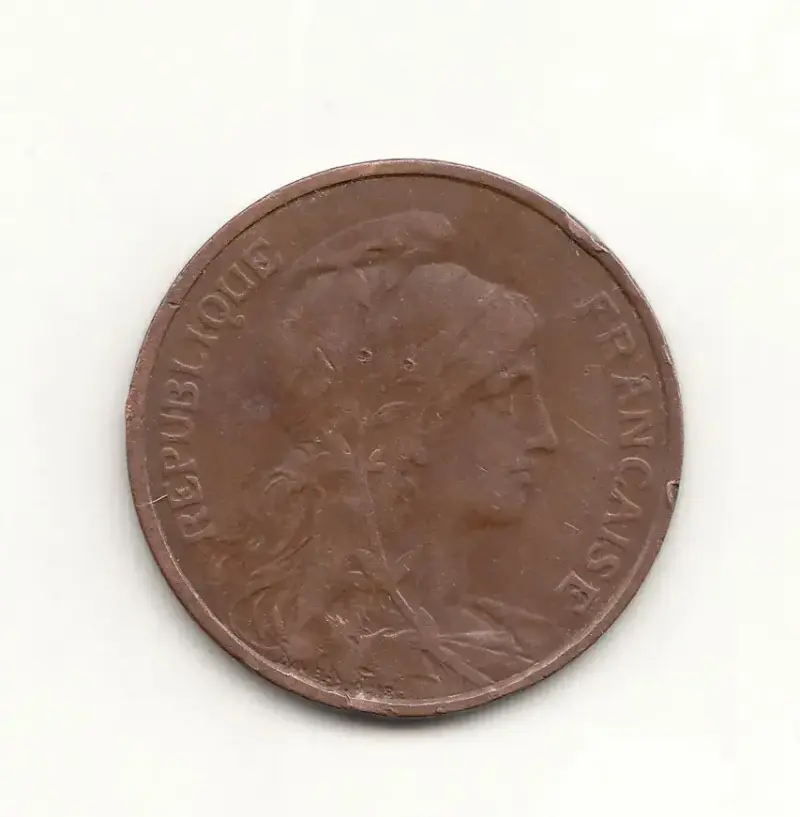 Moneda Francia 5 Centimes 1916 Primera Guerra - 2