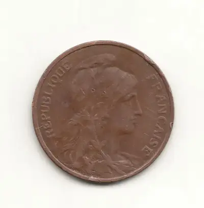 Moneda Francia 5 Centimes 1916 Primera Guerra - miniatura 2