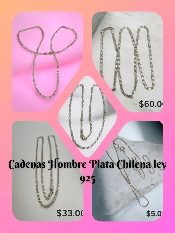 Cadenas Mujer y Hombre Plata 925 - 1